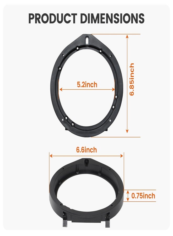 NuIth Car 6.5 Inch Speaker Adapter Bracket W/Wiring Harness Kit Select for 2006-2013 Honda Civic/Accord/CR-V/Acura 2007-2013 Aftermarket Front Rear Door Speaker Ring - Image 4